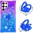 thumbnail image 3 of Slim Fit Phone Case for Samsung Galaxy S23 Ultra, Bling Shiny Quicksand Effect TPU Bumper Case with Four Corners Heavy Protection Anti-Fall Cover for Galaxy S23 Ultra,Purple Blue, 3 of 14