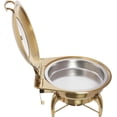 thumbnail image 6 of Chafing Dish Buffet Set 6.34QT Gold Round Stainless Steel Chafing Dish for Buffet Buffet Server and Warmer for Hotels Restaurants Weddings Parties, 6 of 9