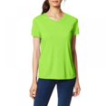 thumbnail image 3 of Womens Tops Casual V Neck Short Sleeve Solid Color Basic T Shirt, 3 of 7