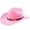 Pink, variant on TIANZEN Western Cowboy Hat With Curved Brim For And Outdoor Adventure Travel Riding Mens Fedora Hats round