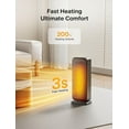 thumbnail image 2 of Electric Space Heater for Indoor Use with Thermostat, Oscillation and Remote – Portable Ceramic Heater for Bedroom, Home and for Office Under Desk, 2 of 7