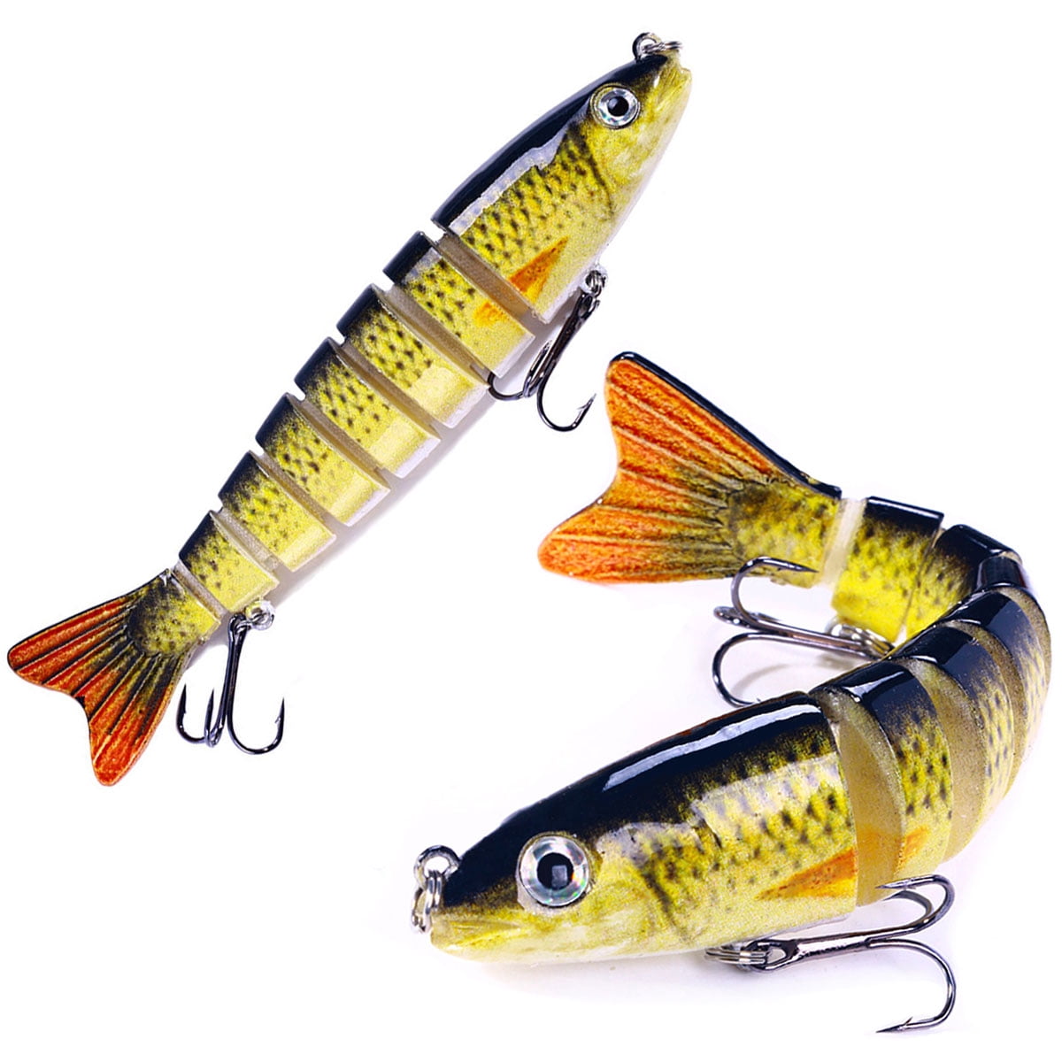 HENGJIA Fishing Lures 12PCS Multi Jointed Fish Fishing Kits Slow Sinking Lifelike Swimbait Freshwater and Saltwater for Trout Bass Lures