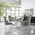 thumbnail image 2 of Inspired Home Gideon Linen Acrylic Leg Dining Chair Set of 2, Light Grey, 2 of 9