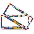thumbnail image 2 of License Plate Cover Flags of Europe Funny License Plates 2 Pieces Europe Country Flags Quality Aluminum License Plate Frame Car Accessories US Canada Standard, 2 of 6