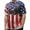 Multicolor, variant on American Flag Sublimation Eagle T-Shirt With Patriotic Stars and Stripes