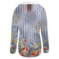 thumbnail image 5 of QASIEATN Hoodies for Graceful Women Fashion, Solid Color Long Sleeve Casual Hooded Sweatshirt with Female Button Buttons and Drawstring Pockets, Womens Fall Tops, 5 of 5