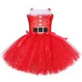 thumbnail image 3 of Vestido de tutú rojo brillante de Papá Noel, disfraz navideño para niñas, vestido de princesa con lentejuelas brillantes, vestido de fiesta de Navidad para niños, vestido de baile de Año Nuevo, 3 of 5