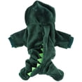 thumbnail image 3 of Ropa para cachorros, ropa de invierno para perros, ropa cálida de forro polar coral para perros, forro polar, invierno, lindo, dinosaurio, perro, sudadera con capucha para cachorros, chaqueta (XS), 3 of 5