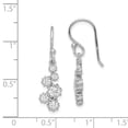 thumbnail image 2 of FB Jewels Sterling Silver Rhodium-plated w/ CZ Post Dangle Earrings, 2 of 2