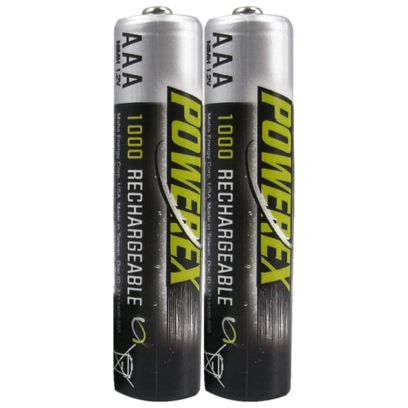 Maha PowerEx 1000mAh AAA Rechargeable Battery 2pk MHRAAA2