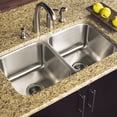 thumbnail image 2 of Houzer Elite 31 in Stainless Steel Undermount 50/50 Double Bowl Kitchen Sink with Strainer - ED-3108-1, 2 of 6