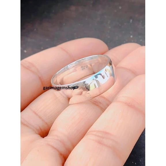 ELANZAA JEWELS Silver thumb ring, Adjustable Open Band, Minimalist Stackable Everyday Ring
