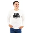 thumbnail image 3 of Jesus Strong Philippians 4:13 Bible Long Sleeve TShirt Men Women Brisco Brands S, 3 of 6