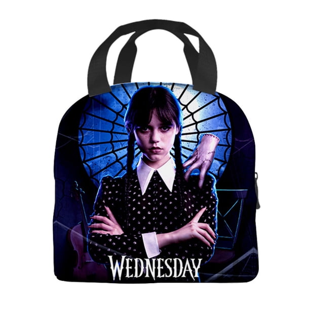 Bolsa térmica para almuerzo, bolsa tipo bento portátil para miércoles de anime