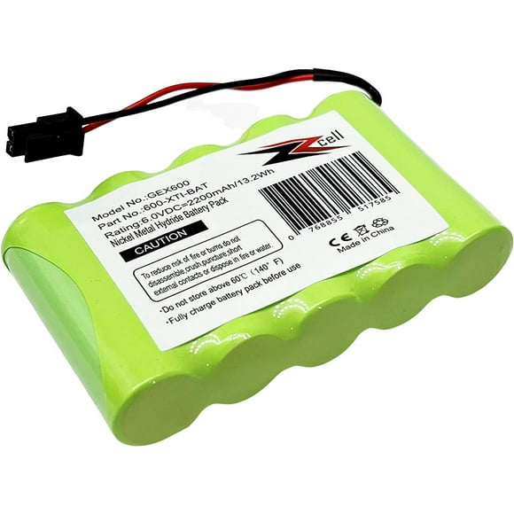 ZZcell Batterie Compatible avec GE Interlogix Simon Xti, XTi-5 Alarme Système de Sécurité Panneau de Commande Sans Fil 600-XTI-BAT 6V 2200mAh