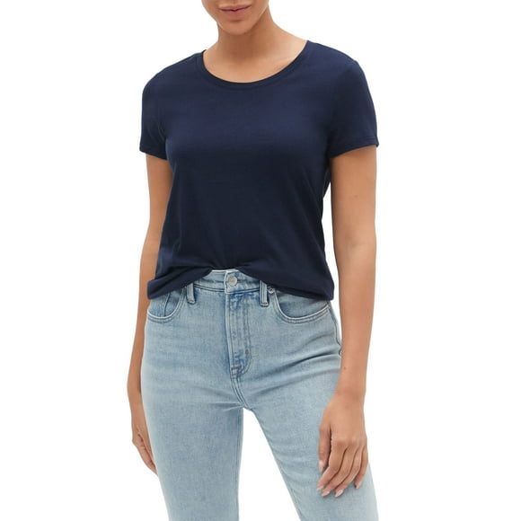 Uniforme azul marino favorito de Shirt GAP para mujer, talla grande y alta