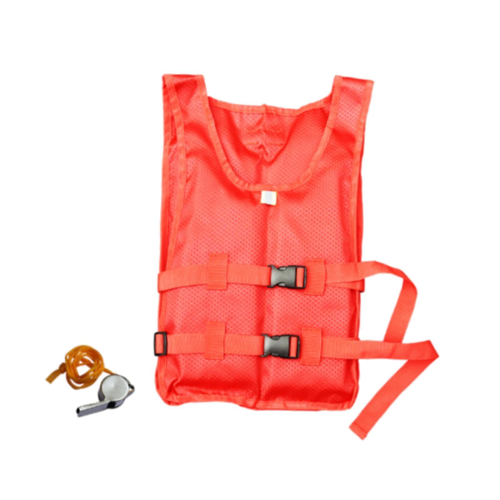 QccHieUs Life Jacket Paddle Vest for Adults Lightweight Adjustable Foldable Life Vest for Red