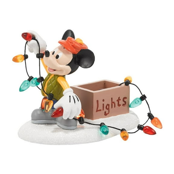 Department 56 Disney Village Mickey Lights Up Christmas Figurine 2.25in H