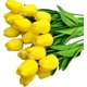 thumbnail image 4 of 20 piezas de tulipanes artificiales, tulipanes de tacto Real, ramos de flores, tulipanes falsos, flores de tulipanes de Pu, 4 of 5