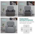thumbnail image 5 of XYMHUN Recliner Chair Covers Stretch Recliner Slipcover with Side Pockets,Light Gray, 5 of 6