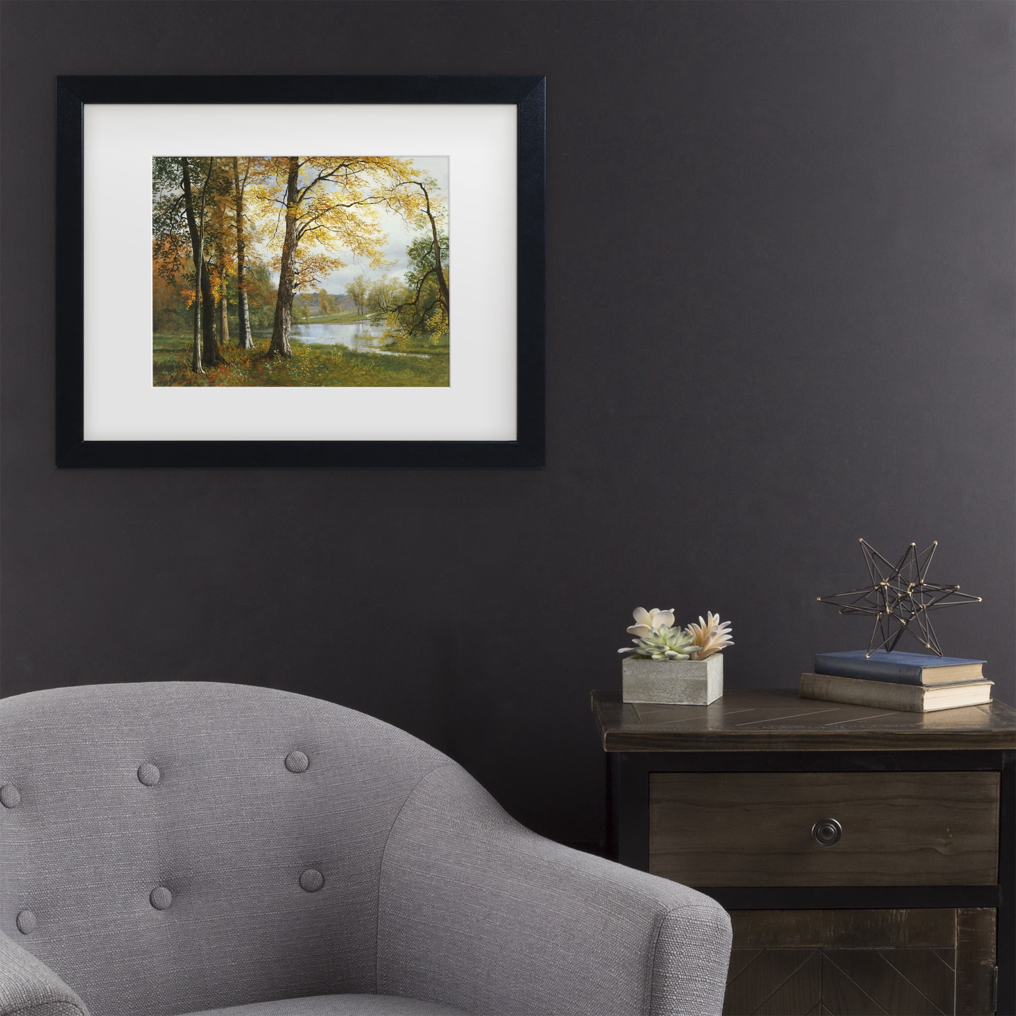 Trademark Fine Art 'A Quiet Lake' Canvas Art by Albert Bierstadt
