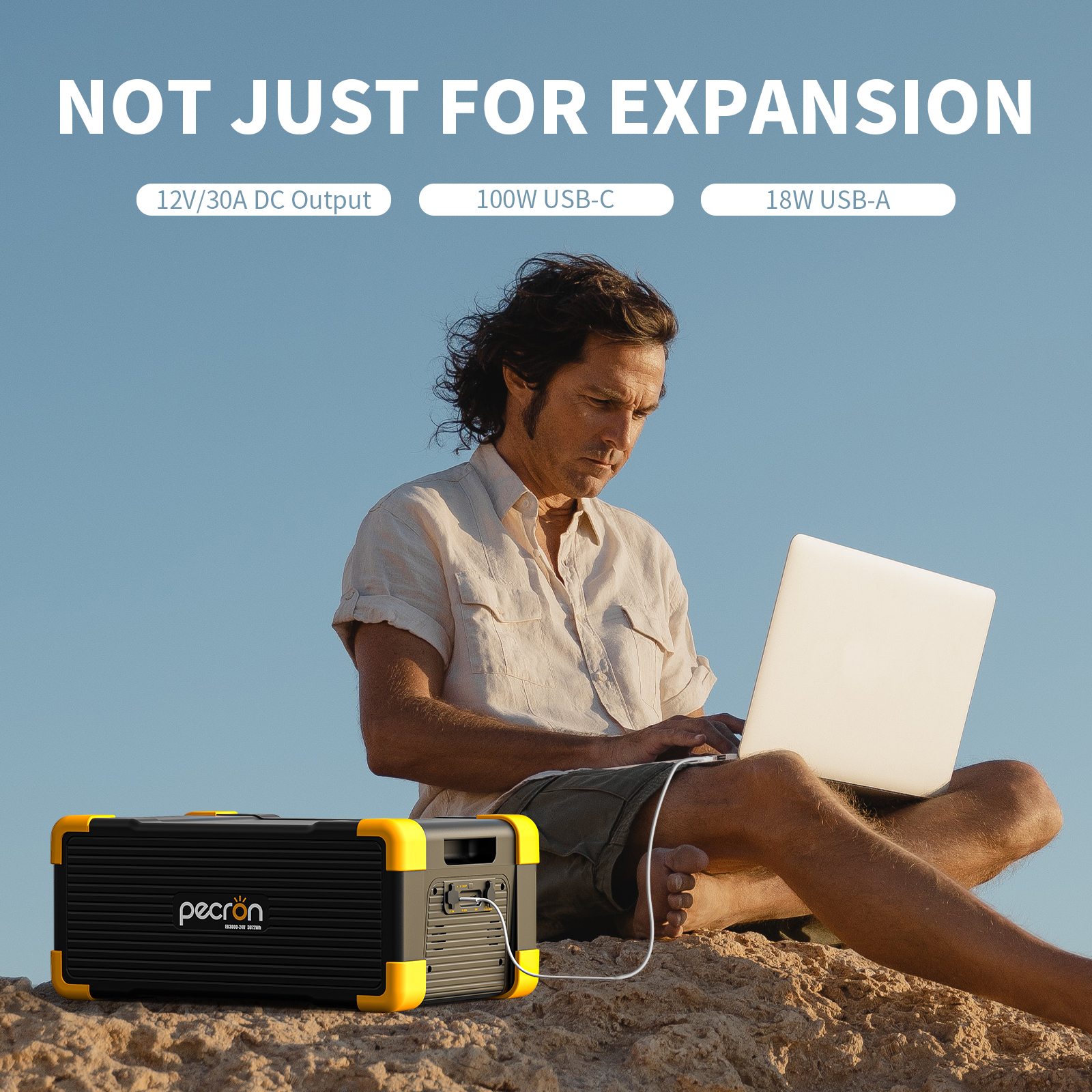 PECRON E2000LFP 1920Wh/2000W Portable Power Station with EB3000-24V 3072Wh Expansion Battery Solar Generator LiFePO4 up to 4992Wh for Indoor Outdoor Home Backup Emergency