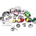 thumbnail image 1 of Kids Pretend Food Play Kitchen Toys Cooking Set Stainless Steel Pots And Pans Cookware Playset Development Learning Tool Children, 1 of 6
