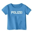 thumbnail image 3 of NINGMENG Chemises & Hauts pour Garçons Tout-Petits Col Rond Manches Courtes avec Imprimé Lettre Chandail Confortable Coupe Ample T-Shirts Extérieur, Bleu, 1-2 Ans, 3 of 3