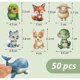 thumbnail image 3 of 50pcs waterproof animal stickers, children's waterproof vinyl for scrapbooking crafts DIY., 3 of 5