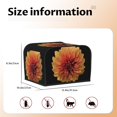 thumbnail image 4 of KLL Orange Dalia Print 4 Slice Toaster Dust Covers Kitchen Small Appliance Cover with 2 Pockets,Can hold Jam Spreader Knife & Toaster Tongs (12.4 x 10.6 x 8.2), 4 of 6