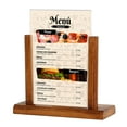 thumbnail image 3 of M&T Displays Classic Desktop Menu Holder with Acrylic U Type Pocket, Portrait Table Top Sign Holder, Ad Frame for Restaurant, Store, Wedding, Party, Event (2 Pack) (Dark Wood, 5.5x8.5), 3 of 6