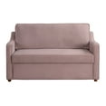 thumbnail image 3 of Serta Delphi Glam Convertible Loveseat with Full Size Sleeper, Mauve Pink Velvet Fabric, 3 of 17