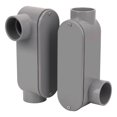 thumbnail image 1 of Cuerpo de conduit PVC CKVIHAV tipo LR de 1,5 pulgadas, paquete de 2, gris, 1 of 7