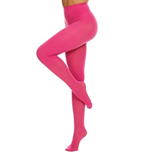 Women’s Solid Colored Full Footed Tights Pantyhose Vibrant Color Opaque Fashion Tights Hosiery
