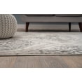 thumbnail image 3 of Distressed Floral Damask Bohemian Cream 2'x7' Runner Rug, 3 of 3