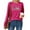 Hot Pink, variant on iTNHFP Womens Tshirts Cotton Loose Fit Women'S Casual Fashion Trend Women'S Crew Neck Comfortable Long Sleeve Base T Shirt 9