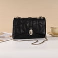thumbnail image 5 of Montana West Quilted Crossbody Bag for Women Small Clutch Purse with Silver Chain, Black, 5 of 7