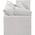 thumbnail image 6 of Meridian Furniture Indulge 70" Contemporary Velvet Modular Sofa in Cream, 6 of 9