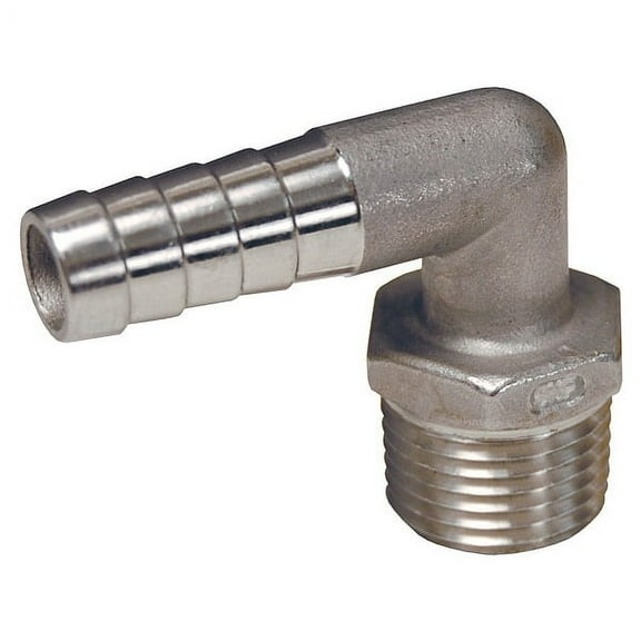 Dixon Barbed Hose Fitting,Hose ID 1/2",NPT 1290808SS