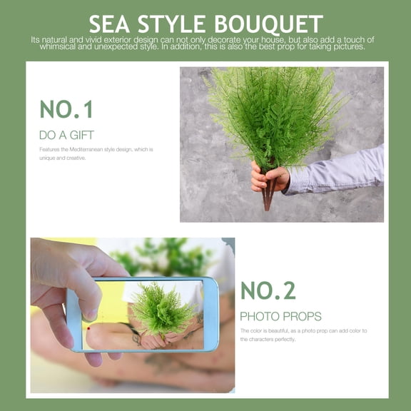 SWETRACE Simulated Green Fern Plastic Home Decor Indoor Outdoor Use 4Pcs