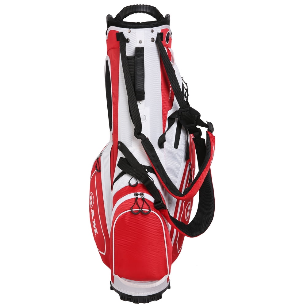 Ram Golf FX Lightweight Golf Stand Carry Bag, Red/White