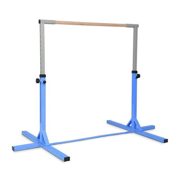 Resenkos Adjustable Gymnastics Horizontal Bar for Kids-Blue
