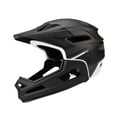 thumbnail image 4 of Casco de bicicleta de cara completa Casco de bicicleta cómodo ajustable con barbilla desmontable Negro, 4 of 8