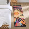 thumbnail image 3 of Yayeee Runner Rug for Bedroom 2'x6' Machine Washable Hallway Non Slip Mat, Futuristic Sun, 3 of 8