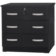 thumbnail image 2 of Home Square 2-Piece Set with Twin Panel Bed & Chest Bedroom Dresser in Black, 2 of 14