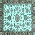 thumbnail image 1 of Ahgly Company Indoor Square Oriental Light Blue Traditional Area Rugs, 3' Square, 1 of 4