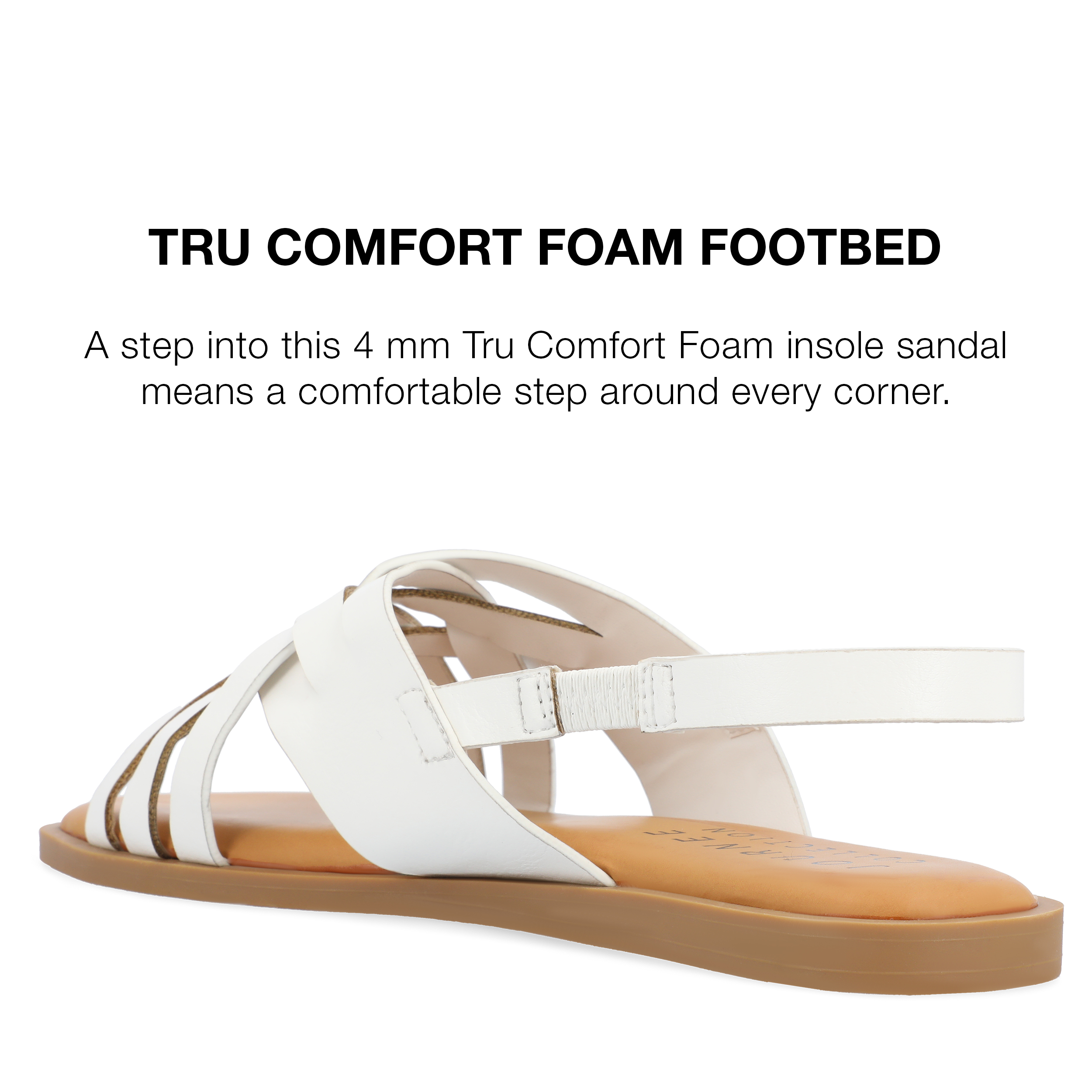 Journee Collection Womens Merrin Tru Comfort Foam Sling Back Flat Sandal