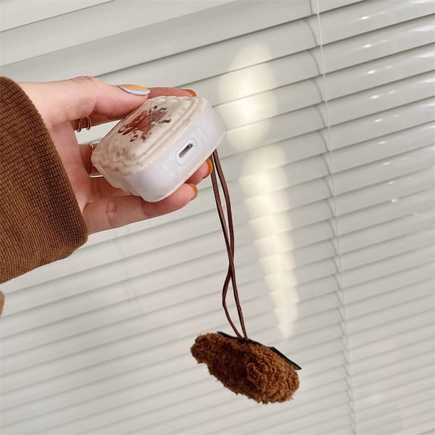 Estuche para auriculares Bluetooth con diseño de osito de peluche para AirPods PRO3