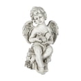 thumbnail image 1 of Escultura de jardín Sunnimix querubín Ángel Estatua de jardín para patio al aire libre Decorativo Abrazos ardilla, 1 of 8