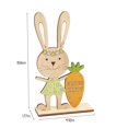 thumbnail image 3 of Qocolhg Desktop Ornaments Easter Decorations Wooden Decor Rustic Rabbit Standing Sign Freestanding Easter Centerpiece For Living Room Bedroom Study Dining Room Home Party Christmas Birthday Gifts, 3 of 8